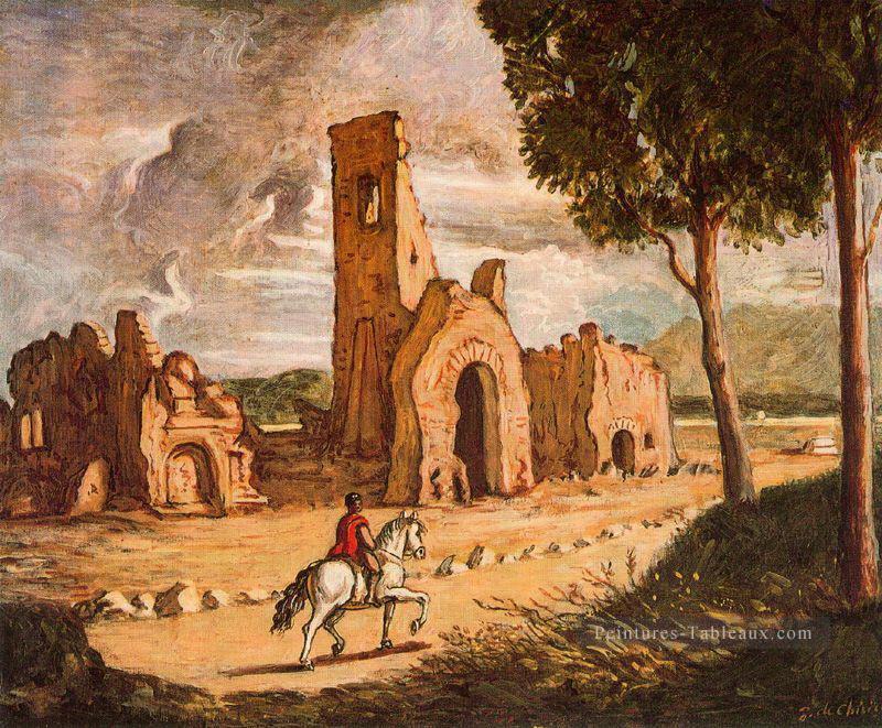 Via Appia 1954 Giorgio de Chirico surréalisme métaphysique Peintures à l'huile